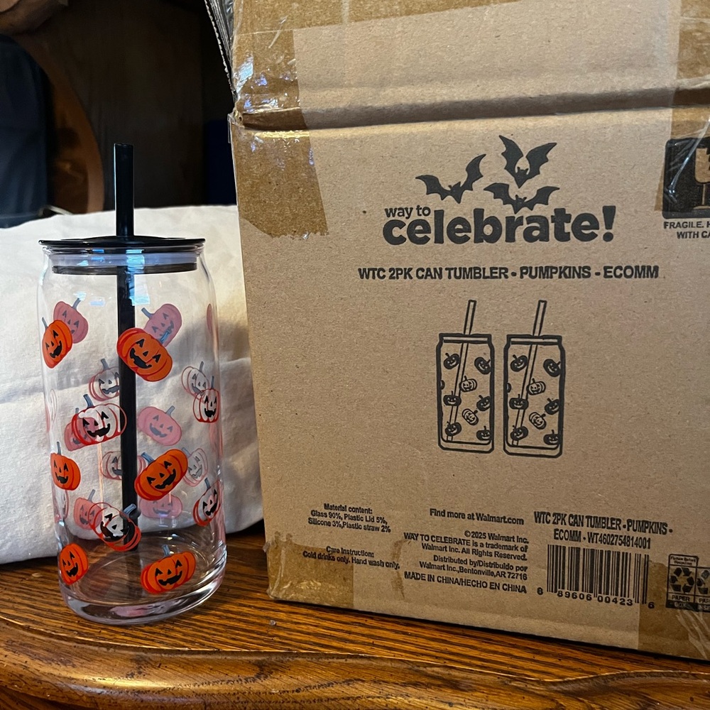 Halloween Pumpkin Tumbler Set